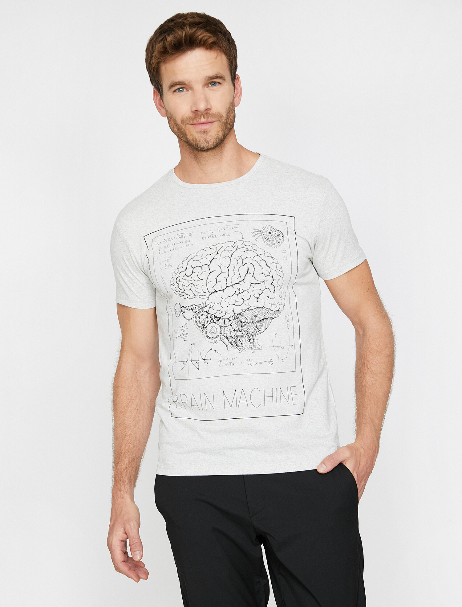 

Футболка Koton 0YAM11144CK-023 M Grey
