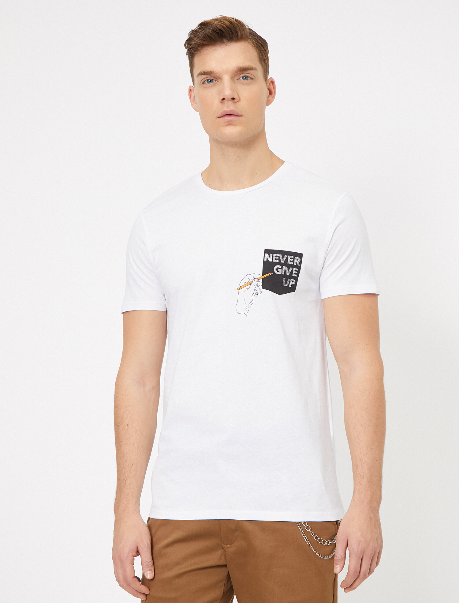 

Футболка Koton 0YAM11061CK-000 S White