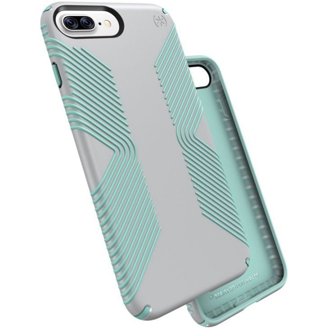 

​Противоударный чехол бампер Speck Presidio Grip Iphone 6 Plus/6s Plus/7 Plus/8 Plus grey/mint