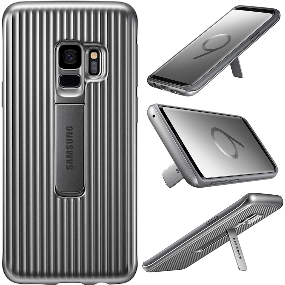 

Противоударный чехол накладка Rugged Protective Standing Cover Samsung Galaxy S9 G960 silver