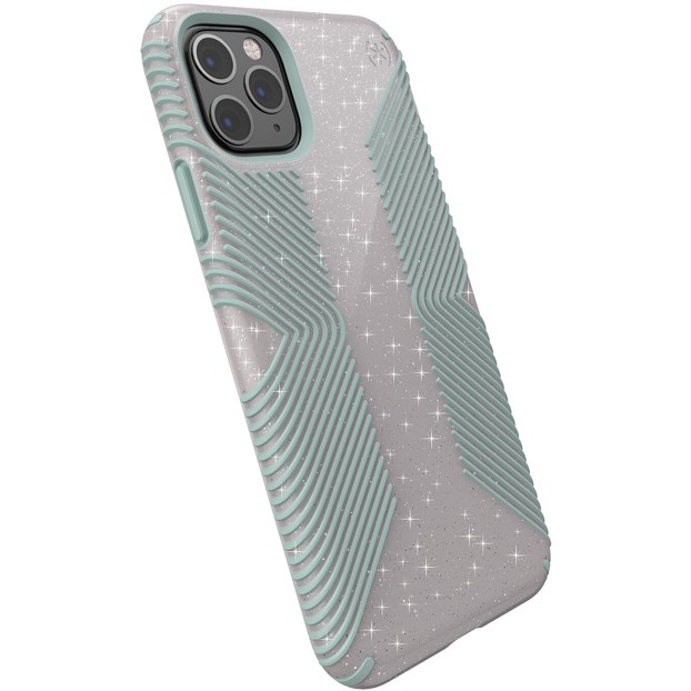 

Противоударный чехол бампер Speck Presidio Grip + Glitter Apple Iphone 11 Pro Max 6.5″ Whitestone Grey Glitter/Blue