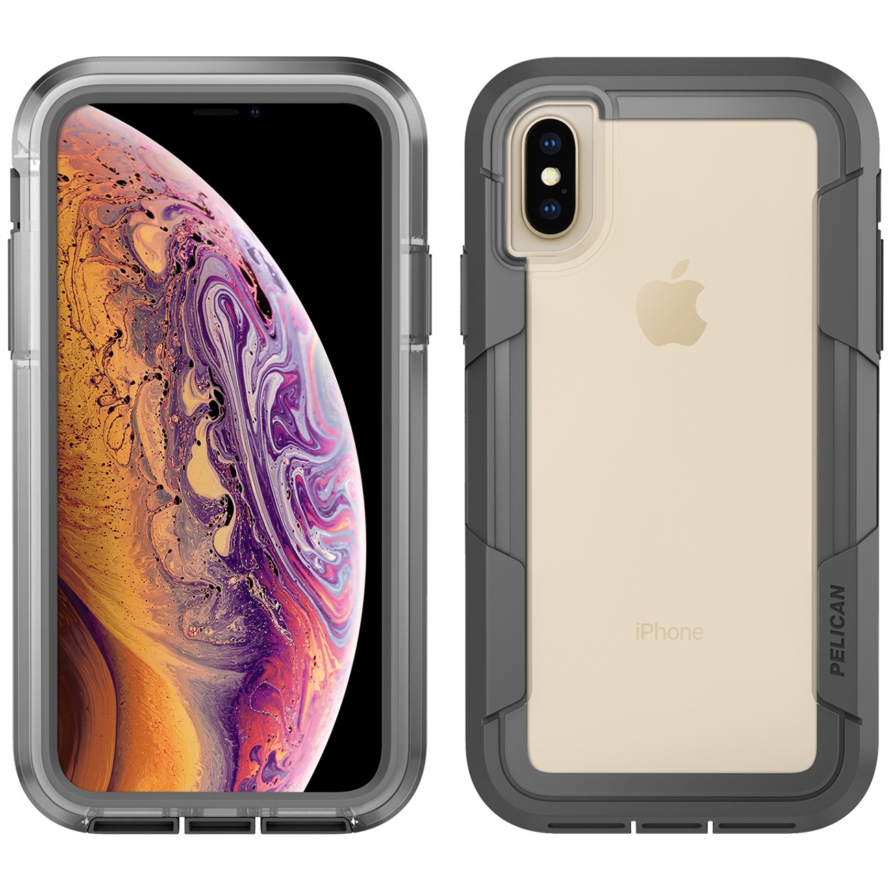 

​Противоударный чехол бампер Pelican Voyager Apple Iphone X Iphone Xs 5.8″ clear/black
