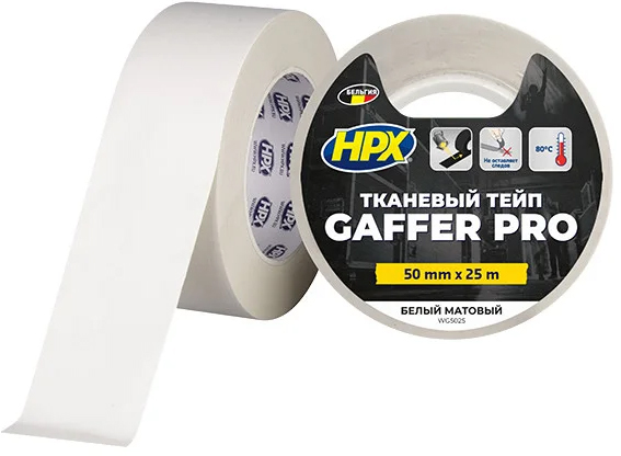 

Матовая лента HPX Gaffer Tape PRO 50мм х 25м Красная (RG5025)