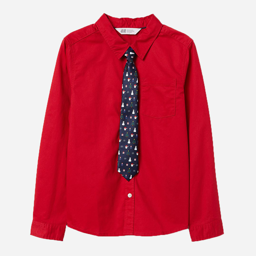 

Рубашка + галстук H&M 632224 92 см Красные