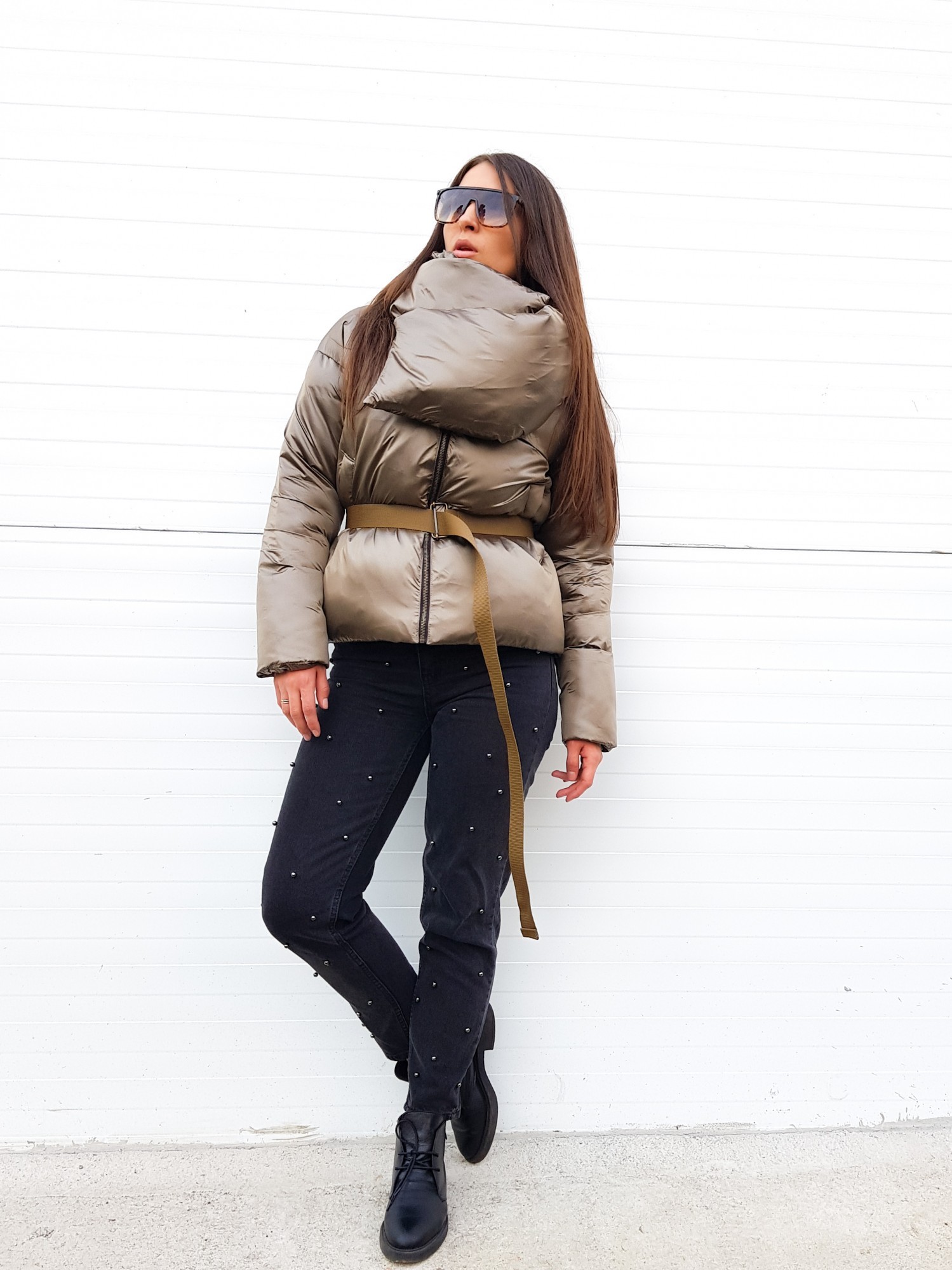 

Пуховик Lilo Short Khaki Oversize L Хаки