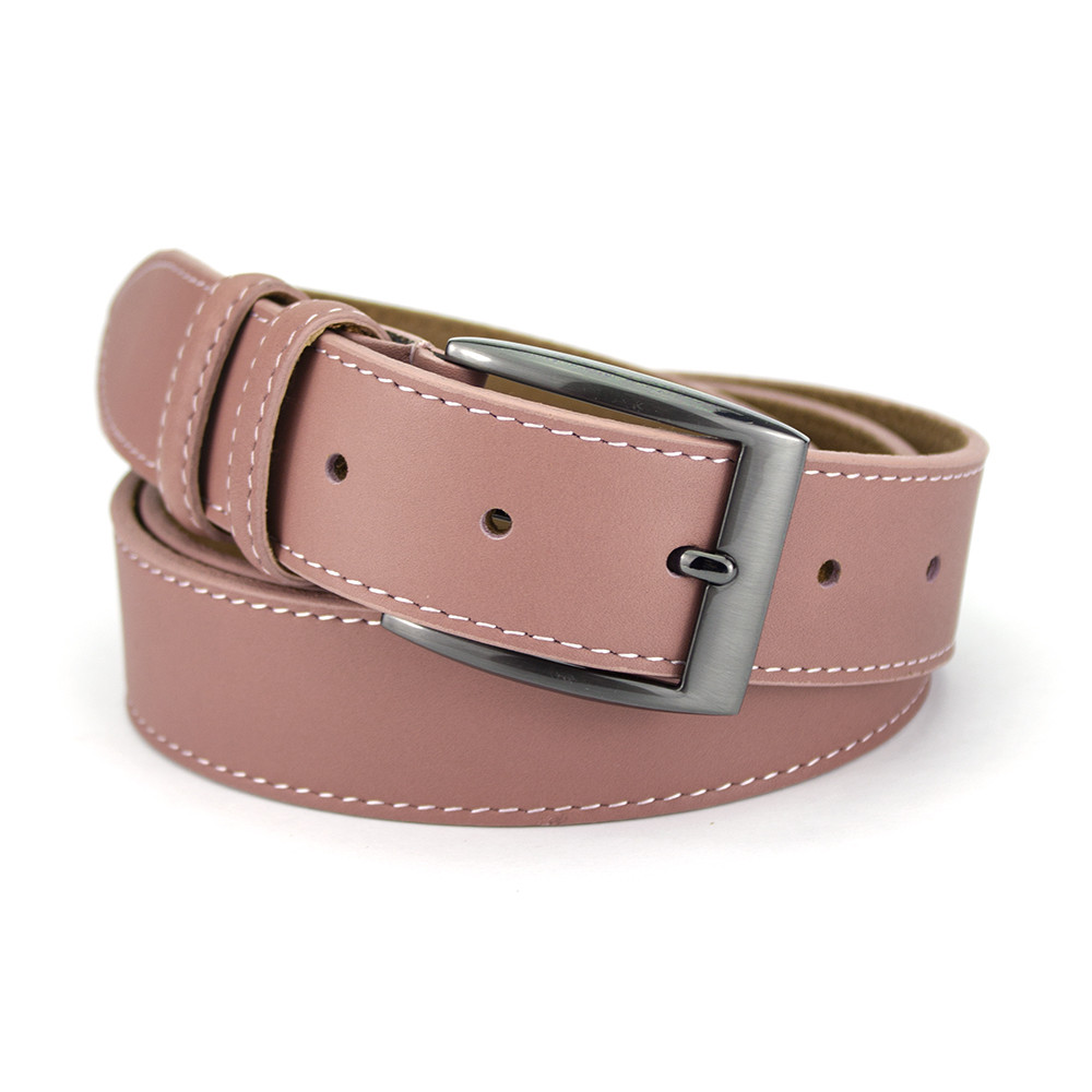 

Ремень женский кожаный с квадратной пряжкой розовый PS-3521 pink (125 см)