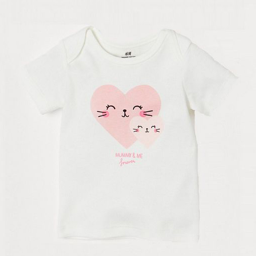 

Футболка H&M 695903 68 см Белая (KZ2000000929491)