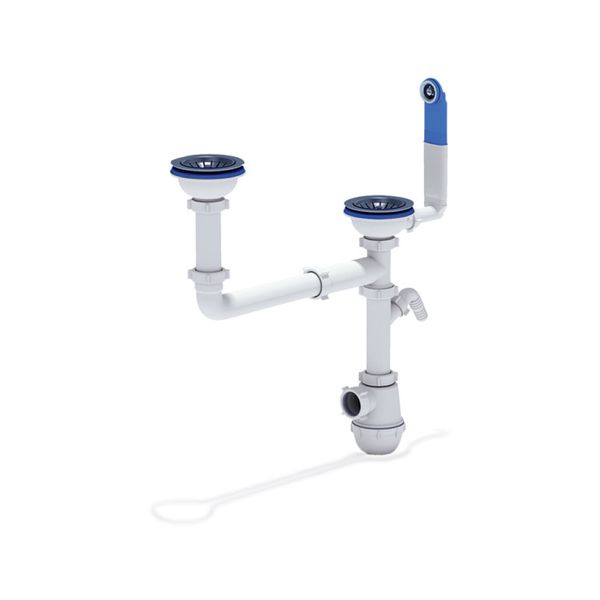 

Сифон для кухонной мойки ANI Plast D6115S разноуровневый