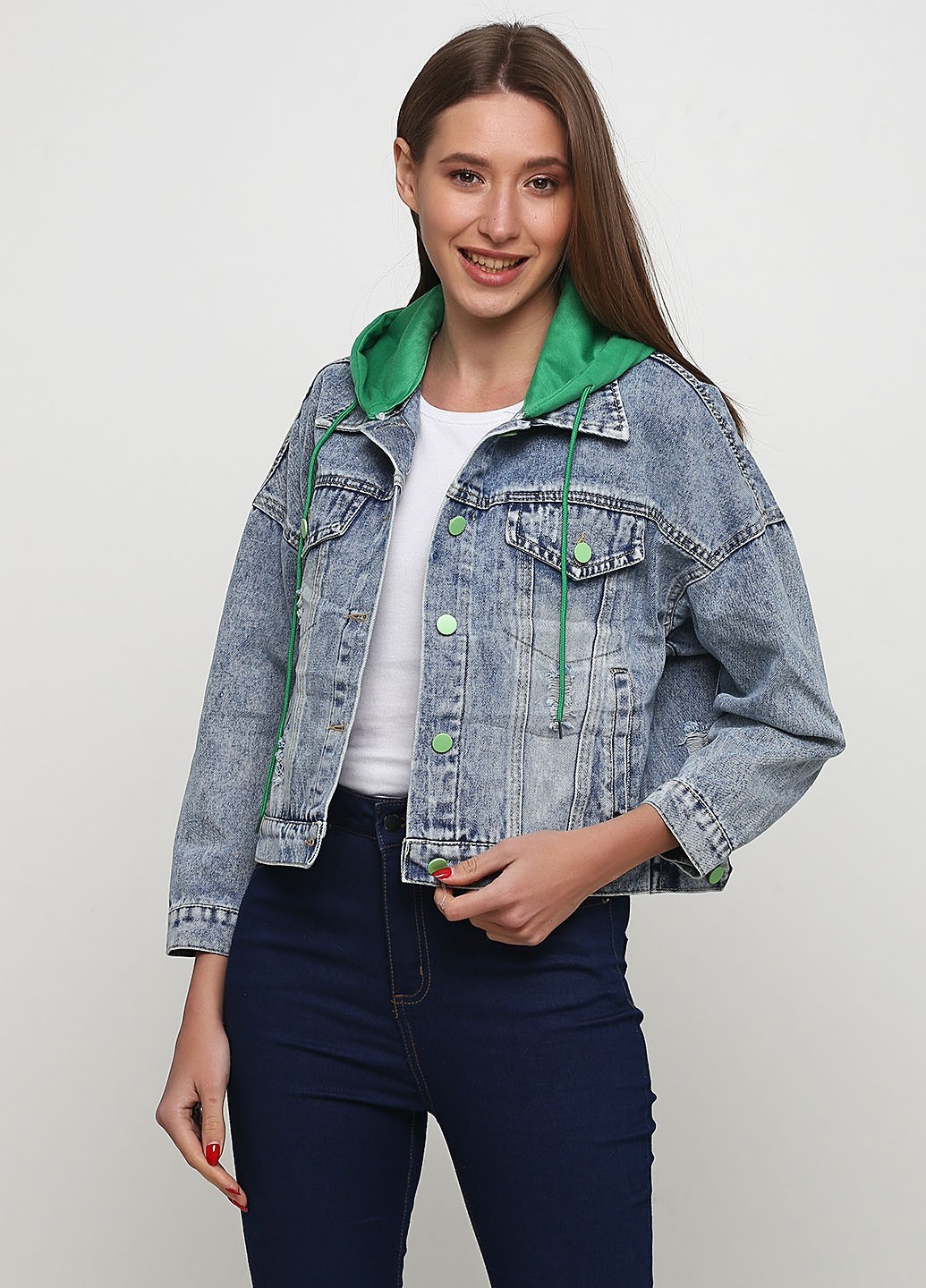 

Куртка джинсовая Fashion 18-6602 XXL голубой