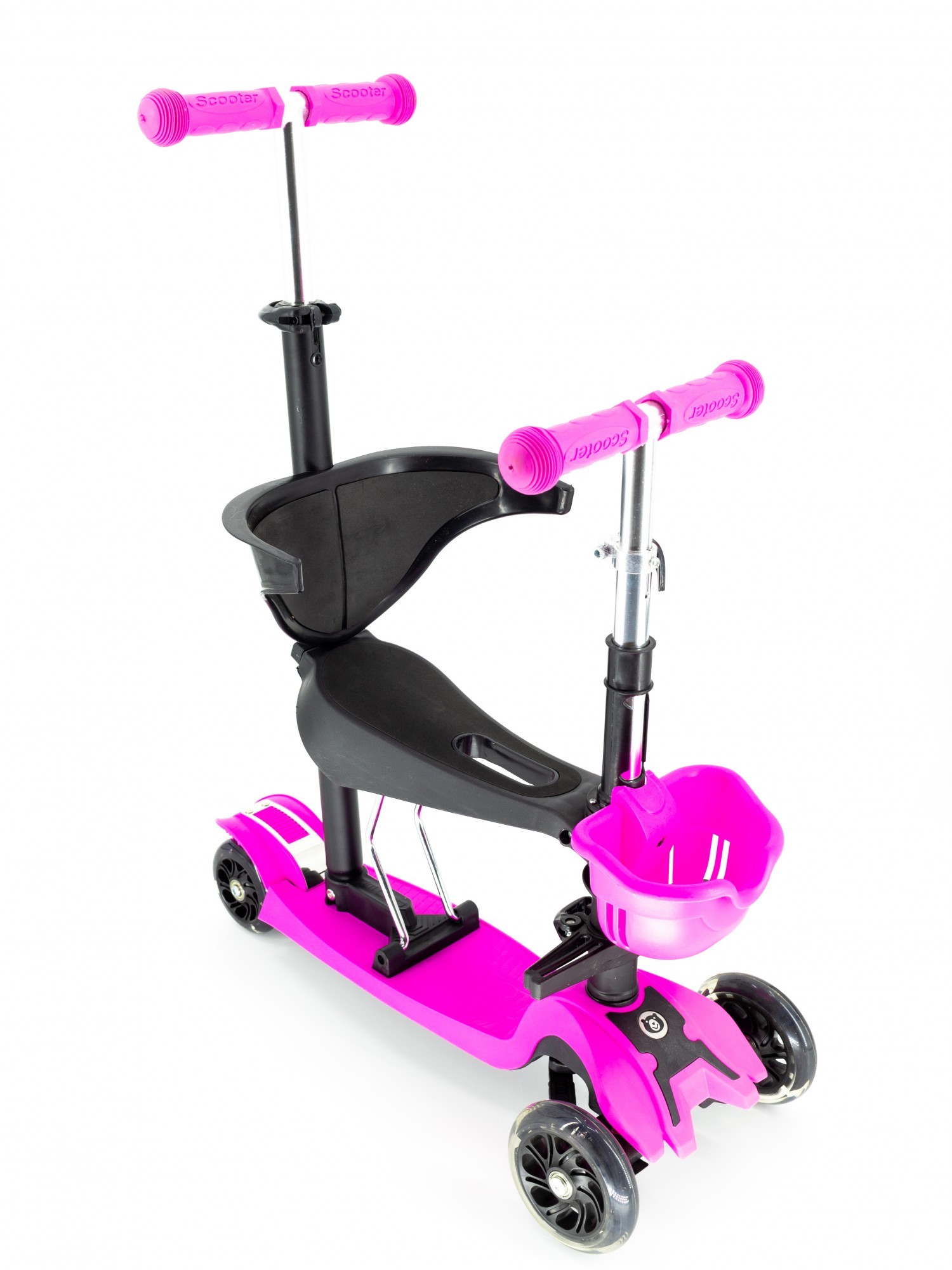 

Самокат со спинкой Scooter Pro BH5 Розовый