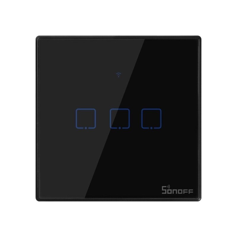 

Сенсорный Wi-Fi выключатель Sonoff T3 на три канала, black
