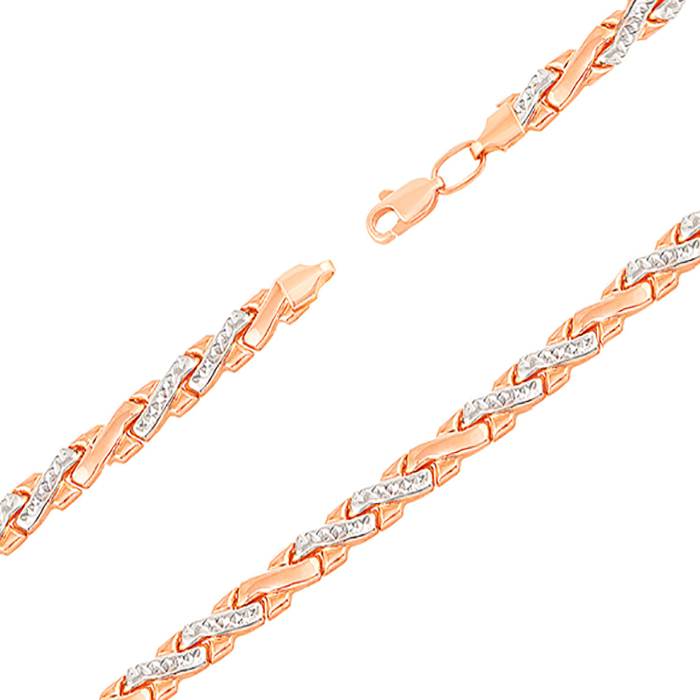 

Браслет в красном и белом золоте 000106274 20 размера