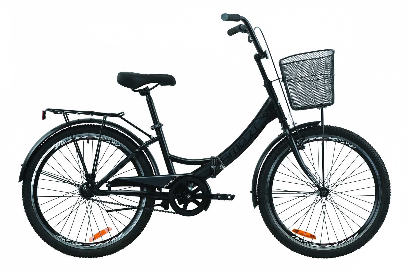 

Велосипед 24" Formula SMART 15" черно-серый с белым (м) с корзиной 2020