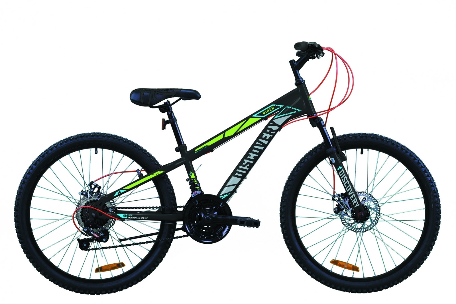 

Велосипед 24" Discovery RIDER DD 11,5" черно-салатно-серый (м) 2020