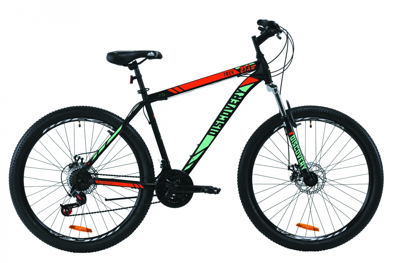

Велосипед 27.5" Discovery TREK DD 17,5" черно-красный с бирюзовым (м) 2020