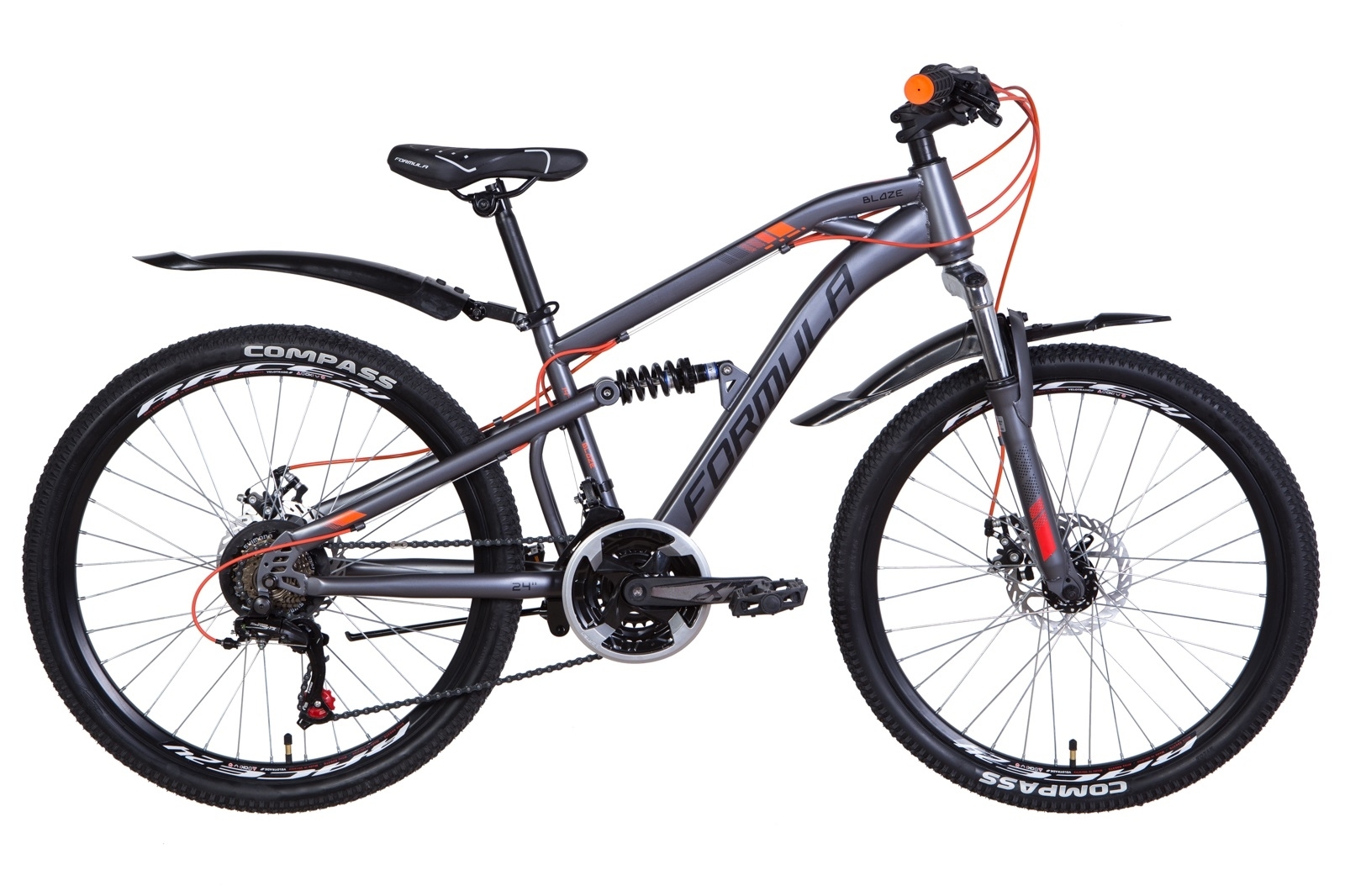 

Велосипед 24" Formula BLAZE DD серо-оранжевый (м) 2021