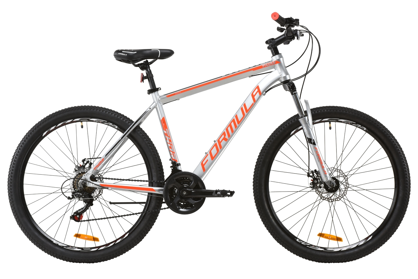 

Велосипед 27.5" Formula THOR 1.0 DD 19" серебристо-черный с красным 2020