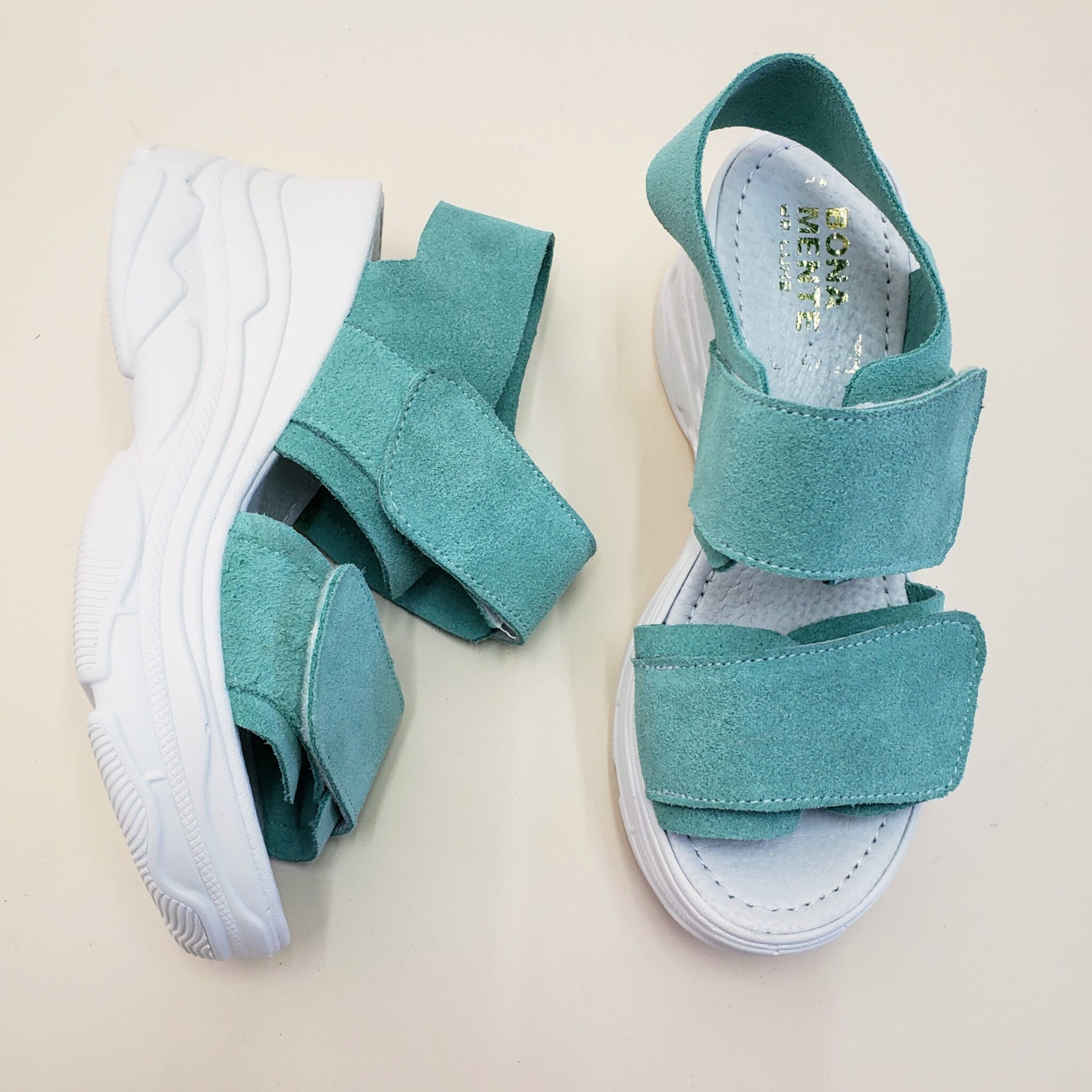 

Мятные замшевые босоножки COMFORT 37-23,5см (4115 - 21595)