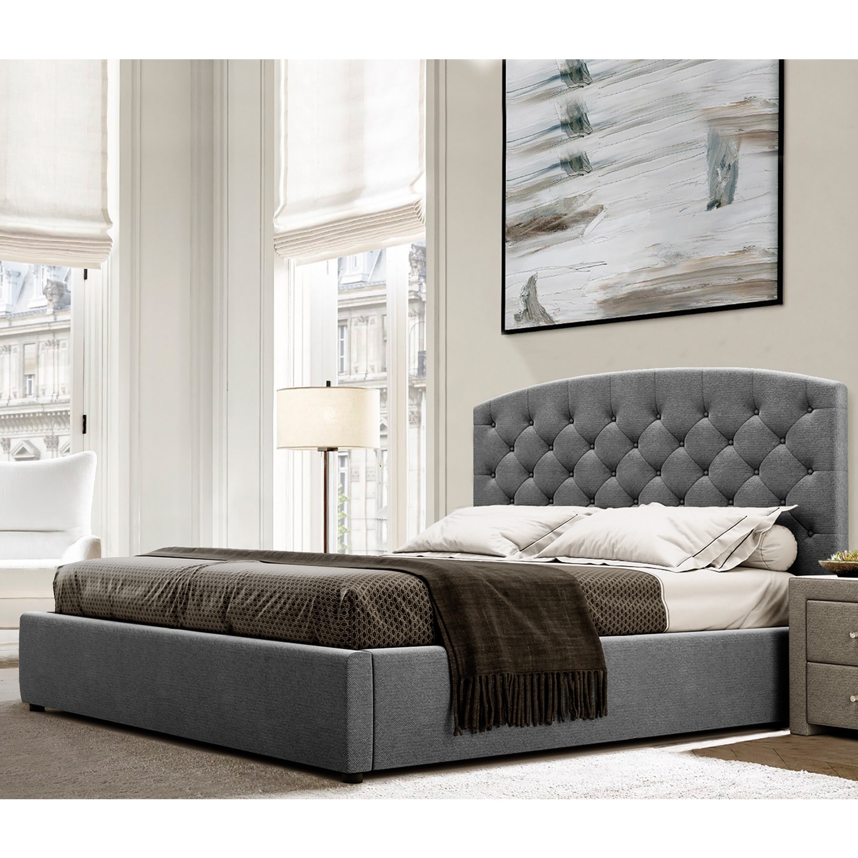

Кровать Манхэтен-2 (Green Sofa) Серая 140х200 см 381153_37