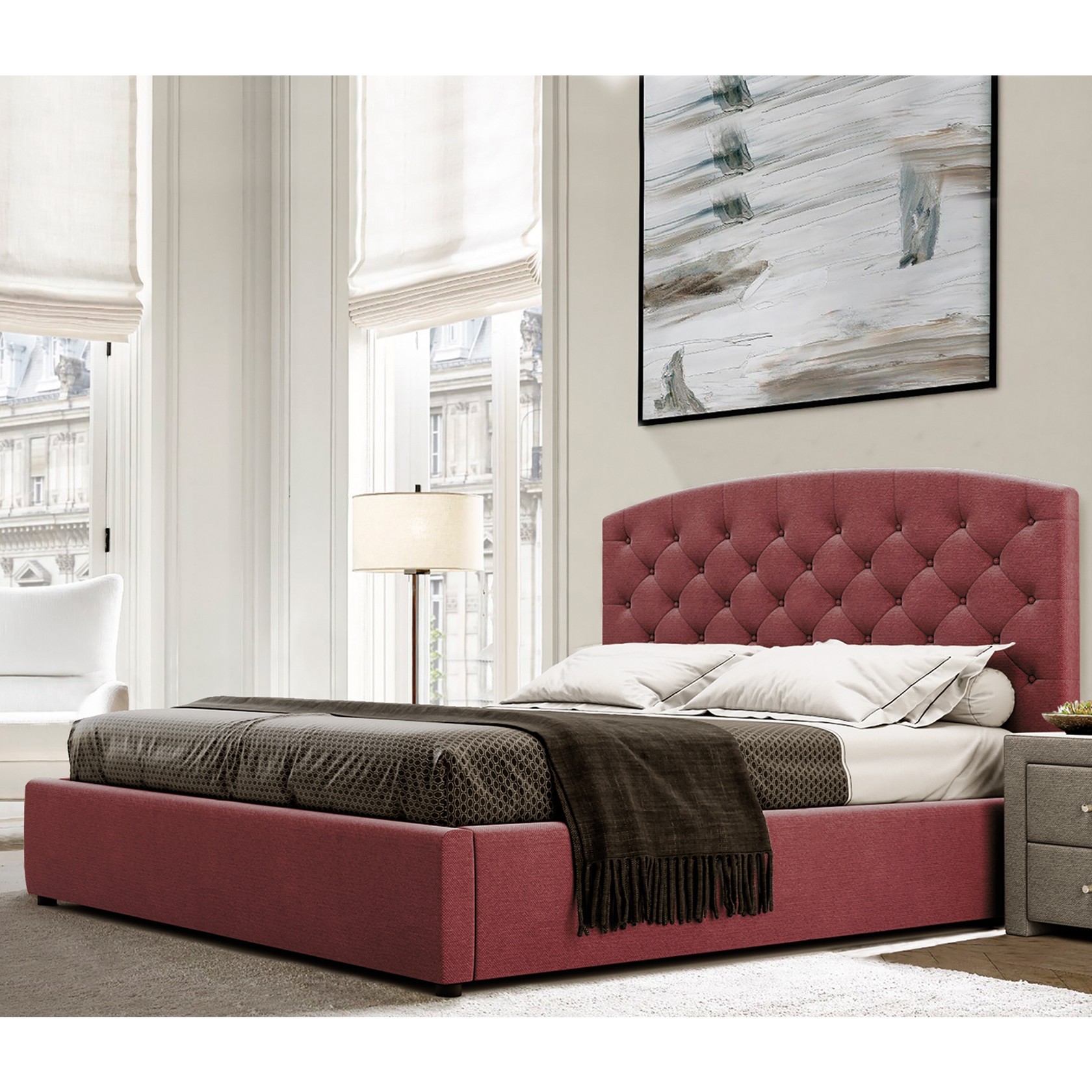 

Кровать Манхэтен-2 (Green Sofa) Красная 200х200 см 381153_45