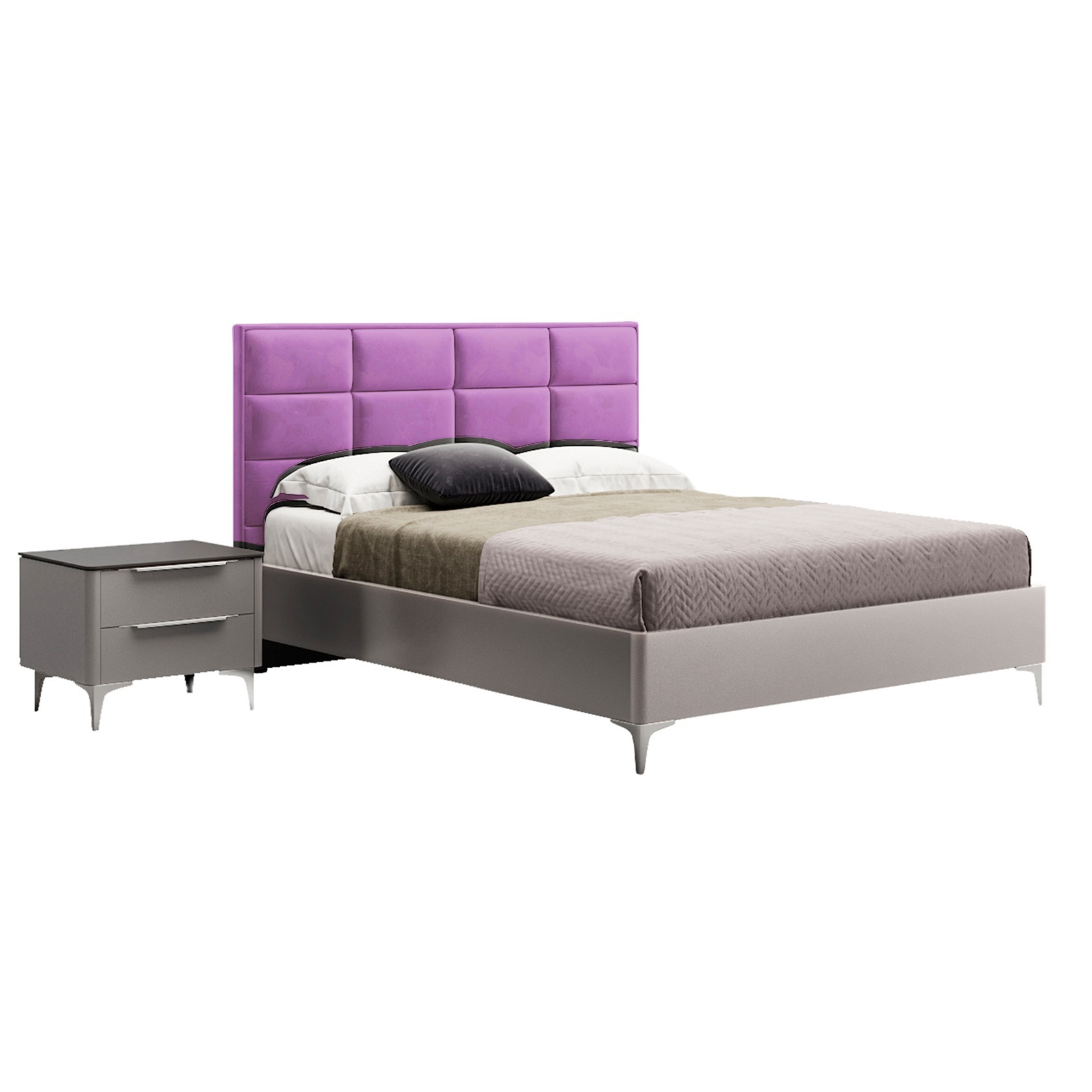 

Кровать Детройт-2 модерн (Green Sofa) Серая + Розовая 180х200 см 381152_39