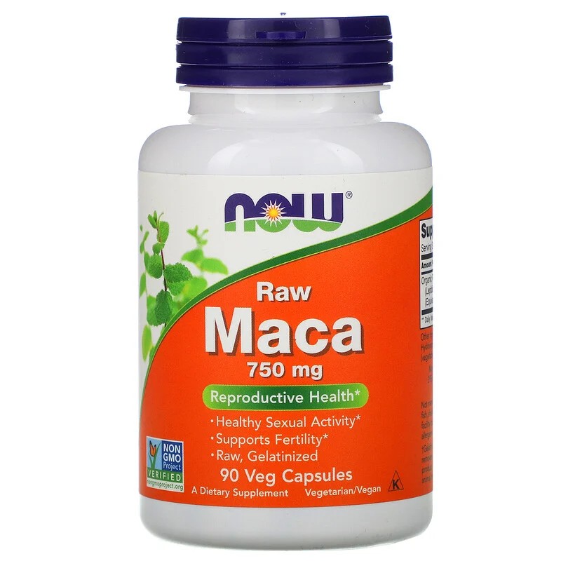 

Натуральная добавка Now Foods Maca Raw 750 мг 90 капсул