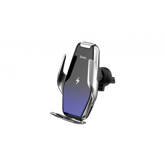 

Автодержатель с беспроводной зарядкой Hoco S14 Surpass automatic induction Silver