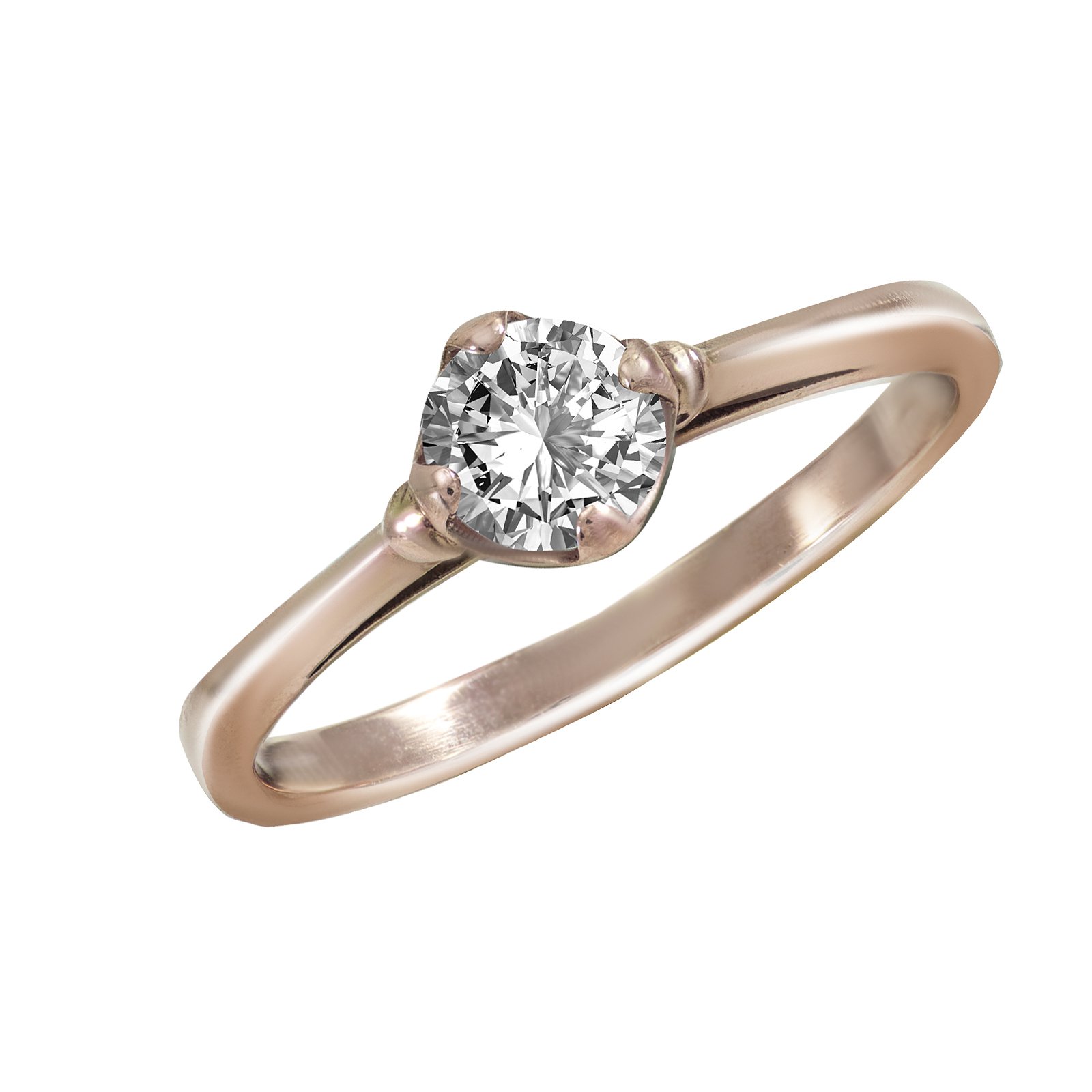 

Кольцо из красного золота с куб. цирконием 1752879, размер 17