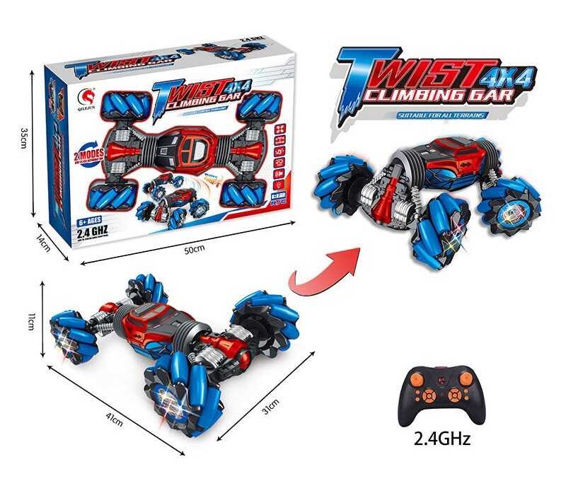 

Трюковый вездеход на р/у аккумулятор 7.4V, подсветка колес, полный привод, звук 1825-1 (12)