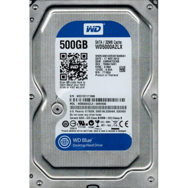 

HDD SATA 500GB WD Blue 7200rpm 32MB (WD5000AZLX)