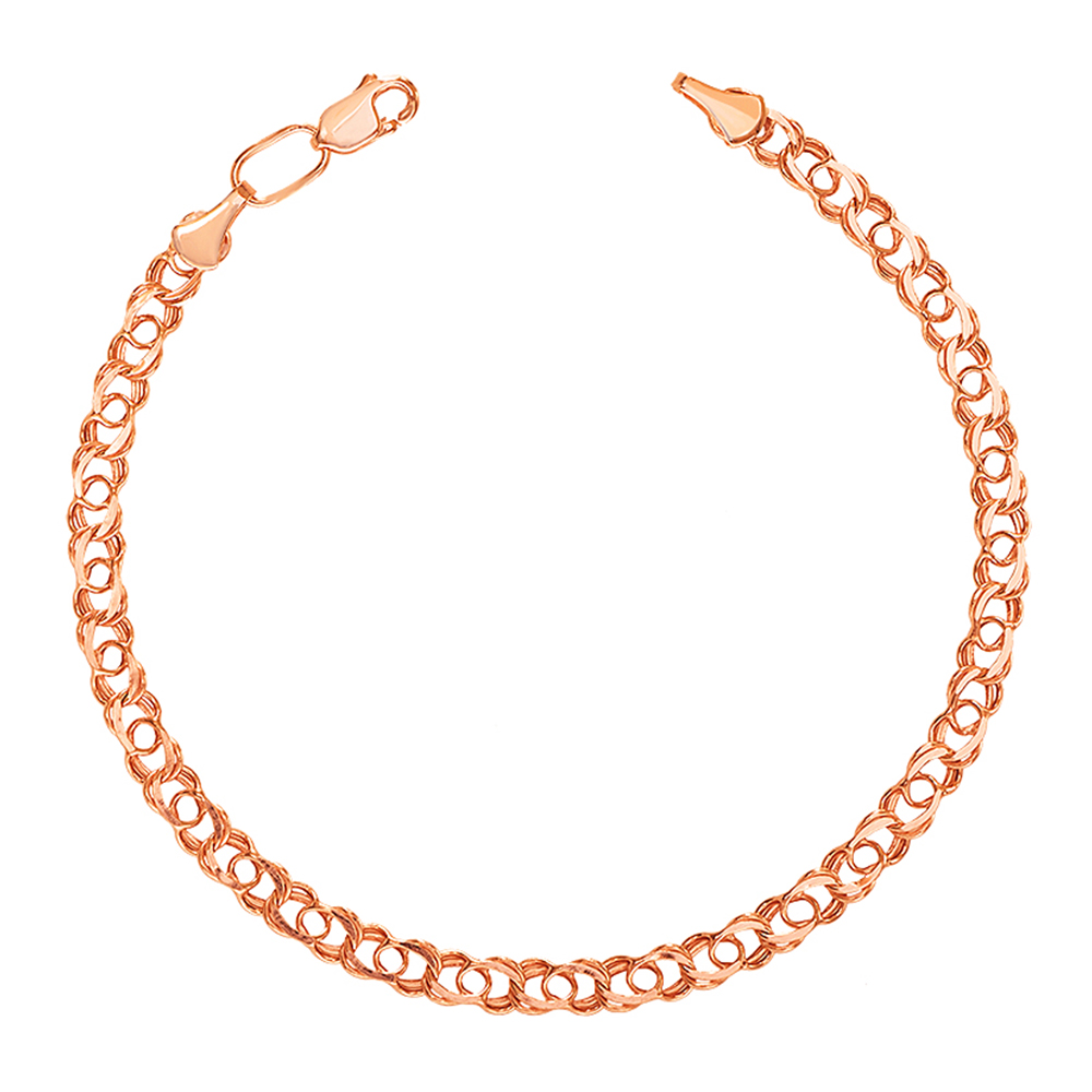 

Золотой браслет плетения бисмарк 000101636 19.5 размера