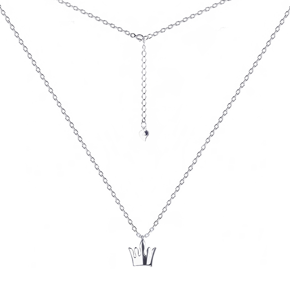 

Серебряное колье с подвеской-короной 000087882 35 размера