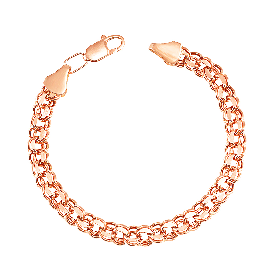 

Браслет из красного золота в плетении бисмарк 000136649 20.5 размера