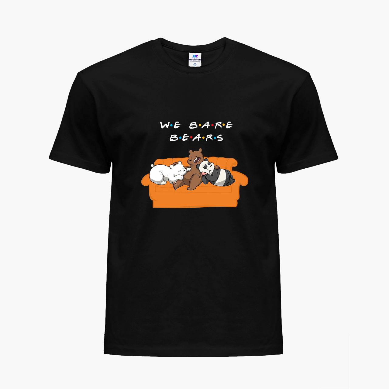 

Детская футболка для девочек Вся правда о медведях (We Bare Bears) (25186-2890-12) 158-164 см Хлопок Черный