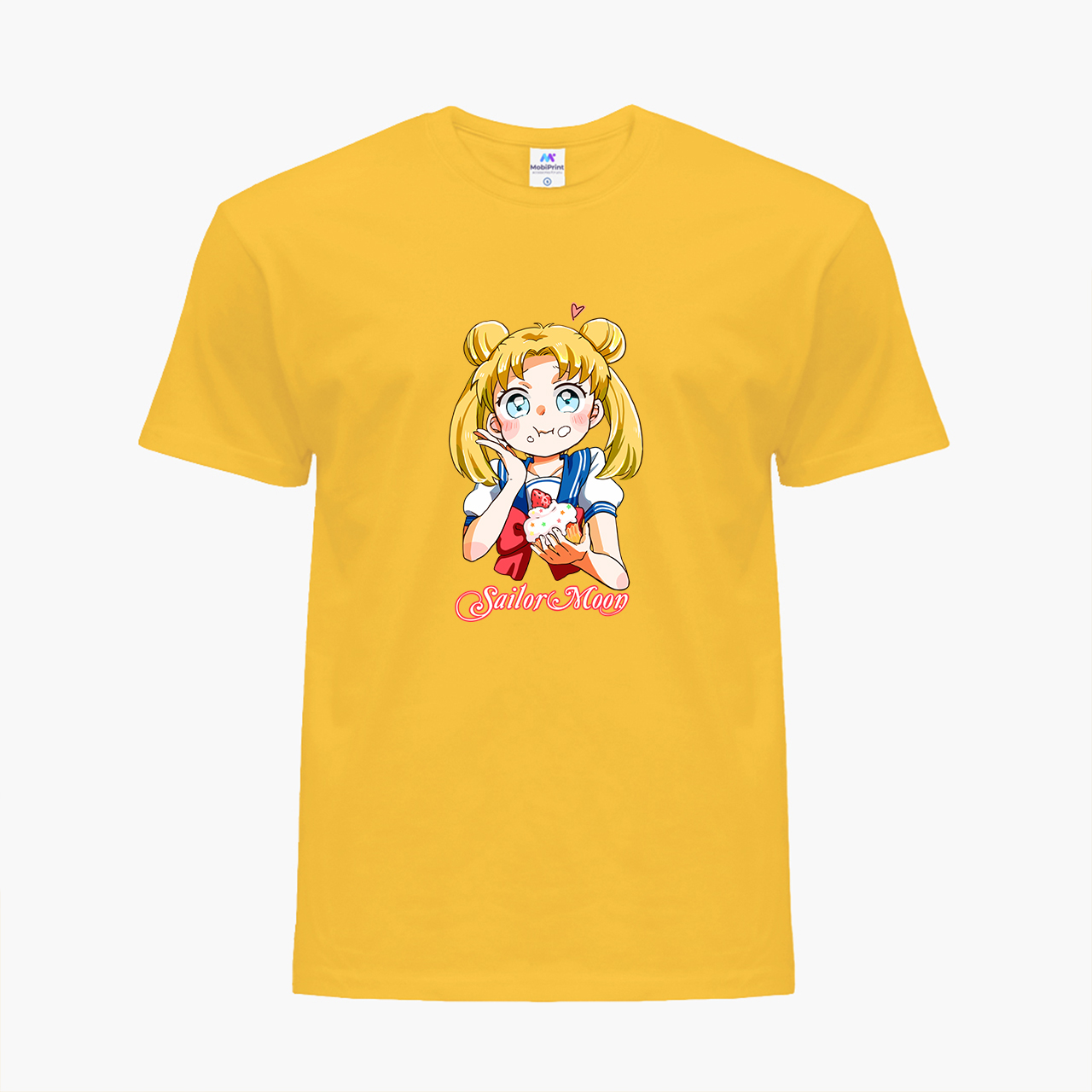 

Детская футболка для девочек Сейлор Мун (Sailor Moon) (25186-2917-17) 146-152 см Хлопок Желтый