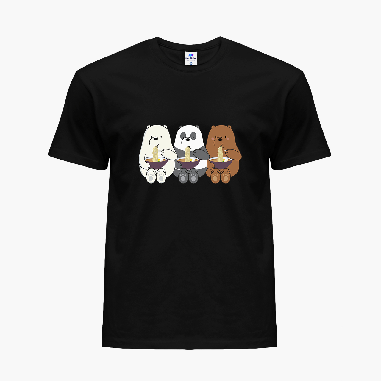 

Детская футболка для девочек Вся правда о медведях (We Bare Bears) (25186-2897-11) 146-152 см Хлопок Черный