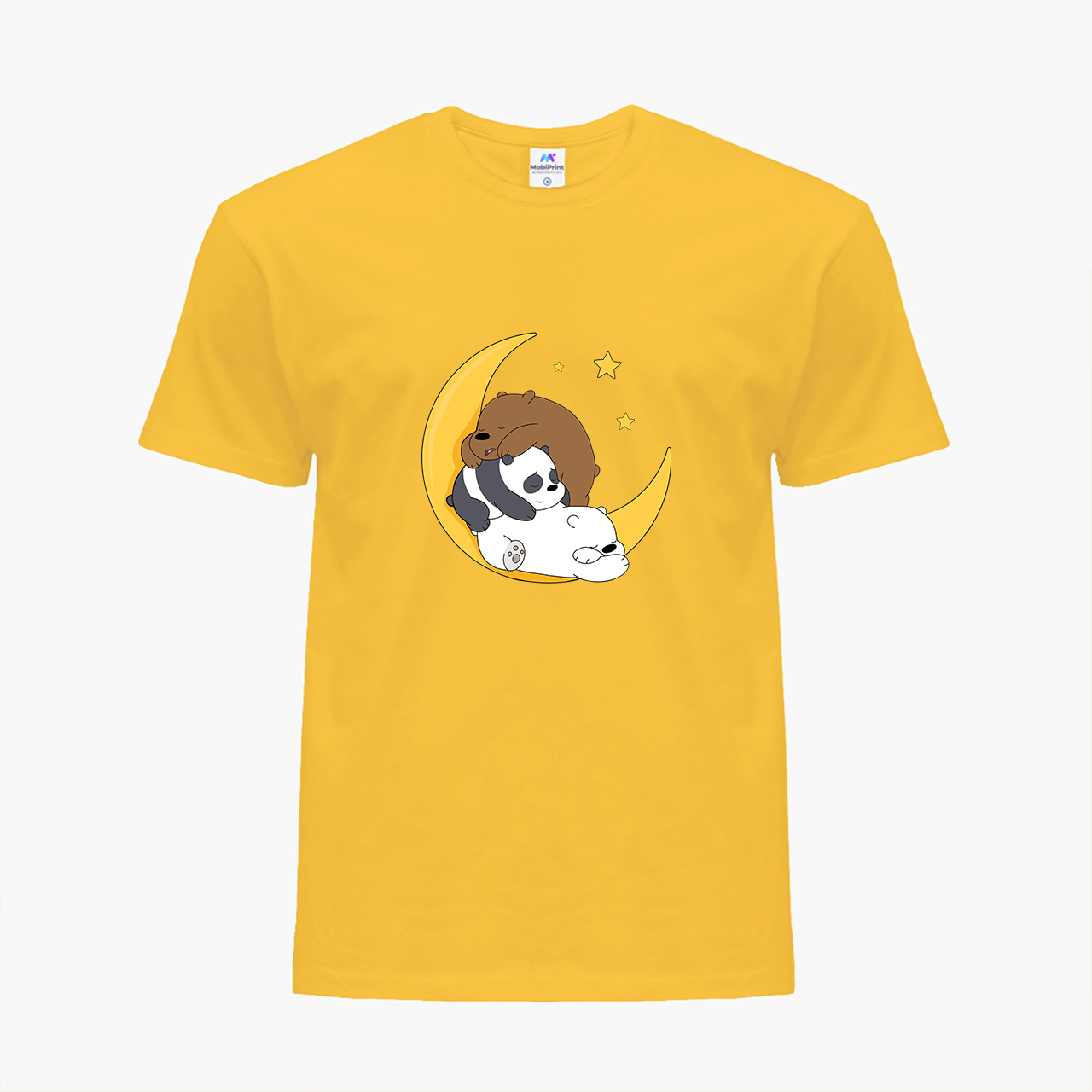 

Детская футболка для девочек Вся правда о медведях (We Bare Bears) (25186-2894-14) 104-110 см Хлопок Желтый