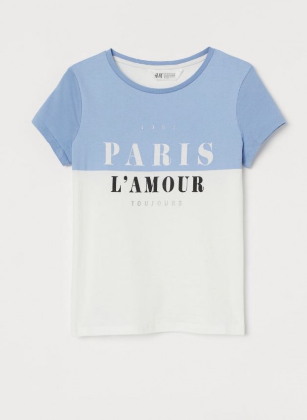 

Футболка H&M Paris 134 - 140 см разноцветная