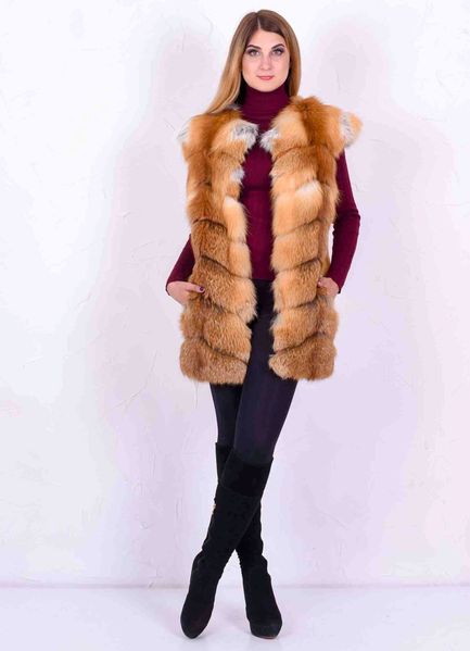 

Жилетка BG-Furs из лисы 80 см  Золотистая (Р-Ж10-29-7/3, Жилетка BG-Furs из лисы 80 см 44 Золотистая (Р-Ж10-29-7/3-44)