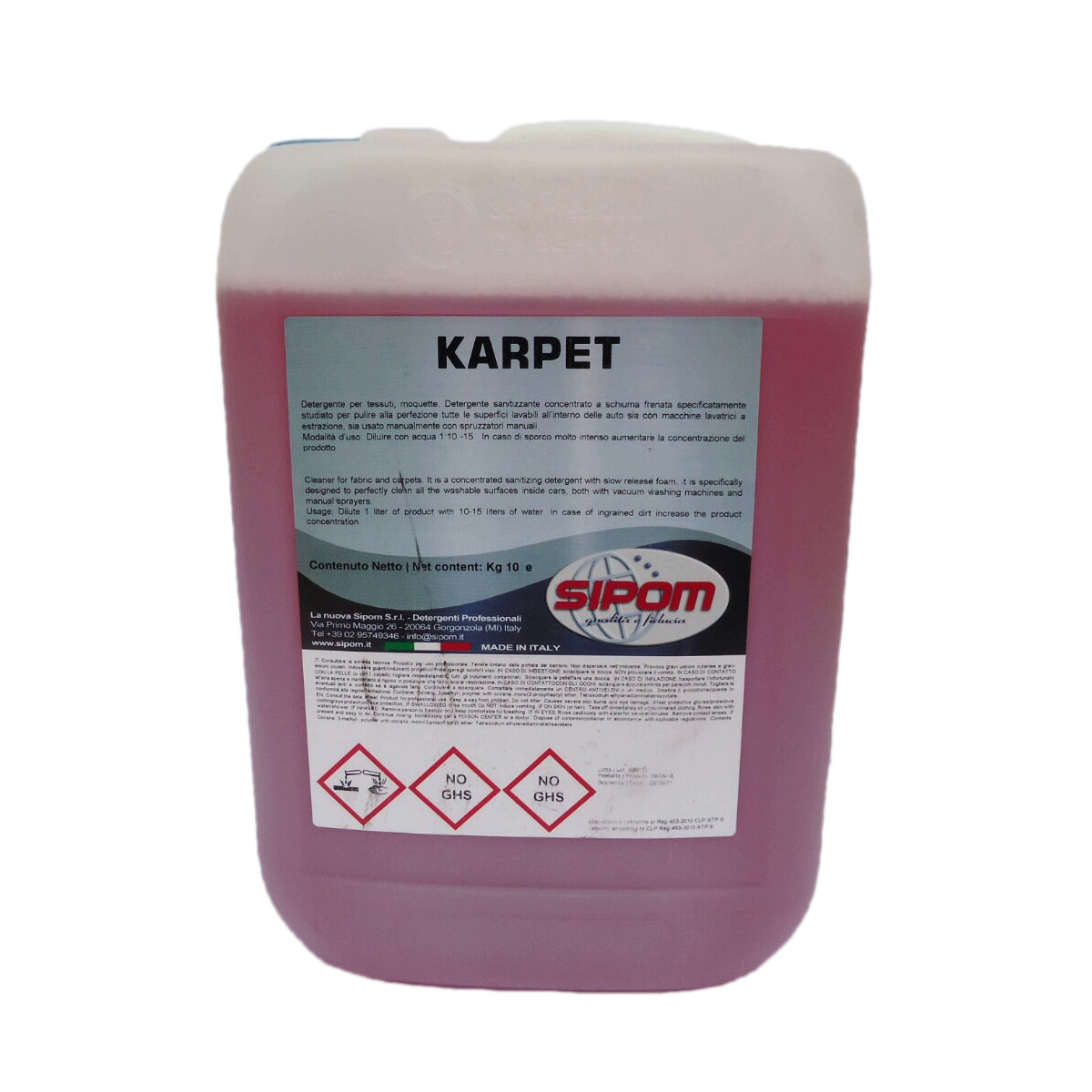 

Средство для чистки тканевых и ковровых изделий Sipom KARPET, Канистра - 10кг