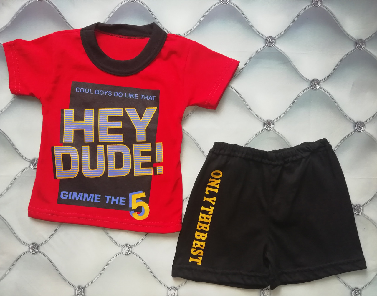 

Костюм летний мальчику Hey Dude Винни Пух 122-128 красный