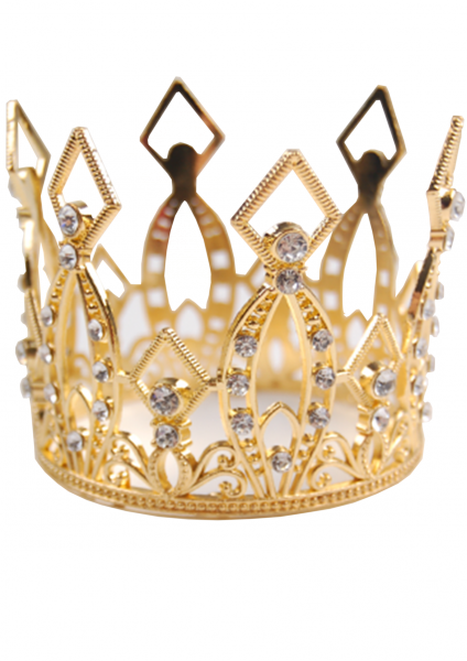 

Маленькая корона для девочки 1163-gold желтый цвет