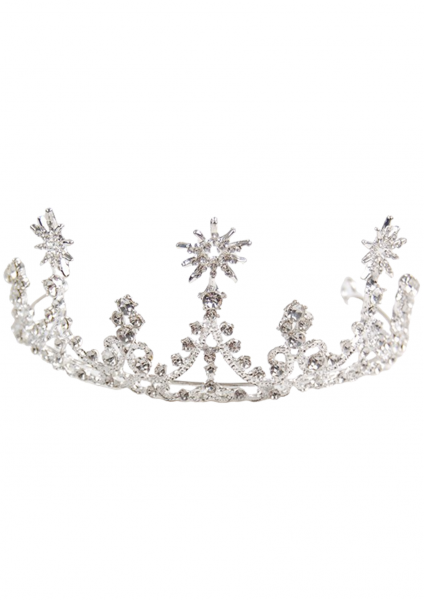 

Шикарная корона Снежной королевы 1156-silver белый цвет