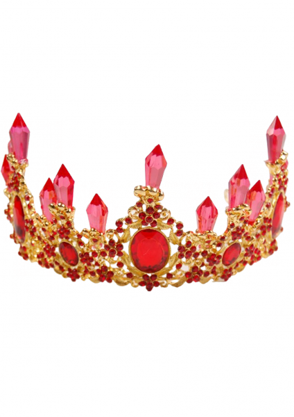 

Царская корона для девочки с камнями 1153-red красный цвет