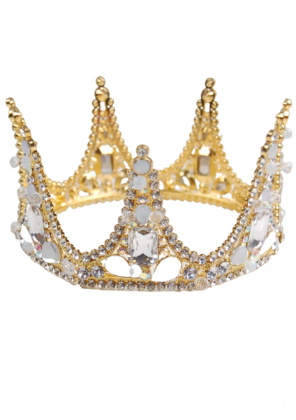 

Шикарная корона с камнями 1159-gold желтый цвет