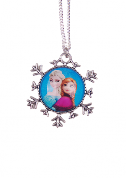 

Детский кулон с изображением Анны и Эльзы 1096-violet голубой цвет