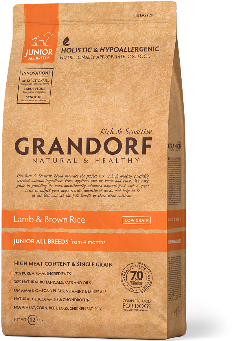 

Сухой корм для щенков Grandorf Sensitive Care Holistic Lamb & Rice Junior 1 кг (7044)