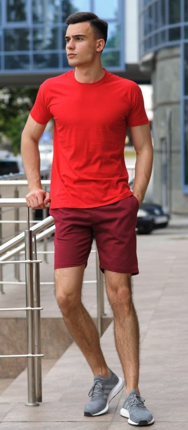 

Мужской летний спортивный комплект футболка и шорты KML MG1074  Красный с бордовым (MG-1074 D, Мужской летний спортивный комплект футболка и шорты KML MG1074 XL Красный с бордовым (MG-1074 D )