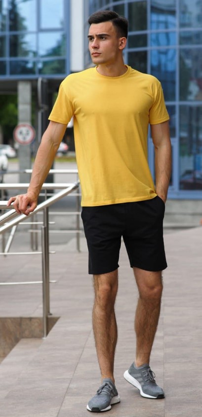 

Мужской летний спортивный комплект футболка и шорты KML MG1081  Черный с желтым (MG-1081 A, Мужской летний спортивный комплект футболка и шорты KML MG1081 S Черный с желтым (MG-1081 A )