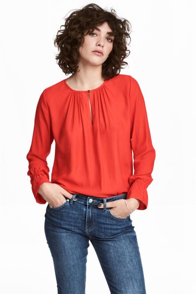 

Блуза H&M 42 Красная (1200-927)